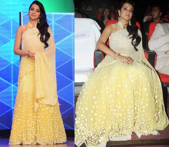 Trisha Krishnan in Tarun Tahiliani lehenga