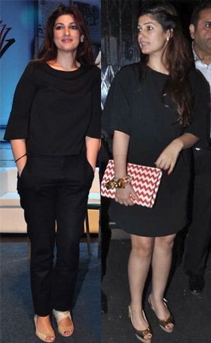 Twinkle Khanna in Black Outfits