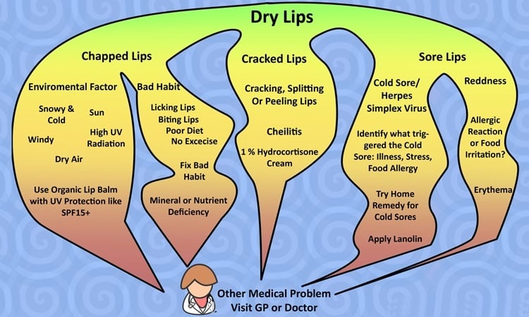 what causes dry mouth and dry lips