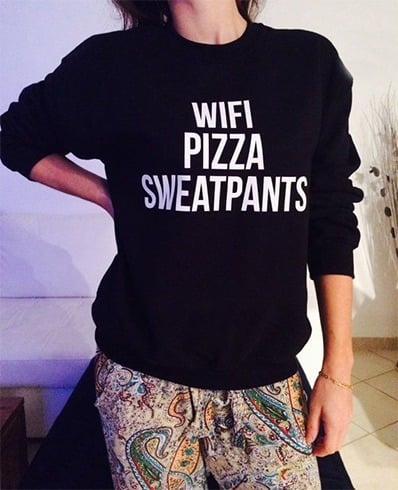 Wifi pizza sweatpants sweatshirt