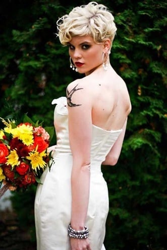 womens Wedding Hairstyles for Short Hair