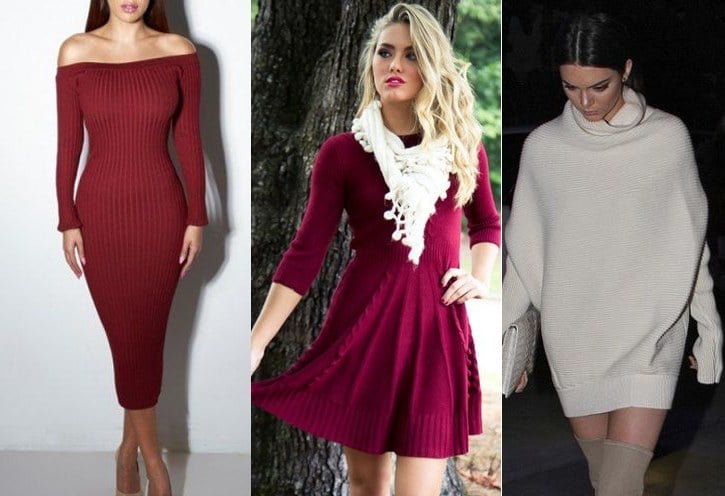 womens sweater dress outfit ideas