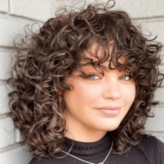 Big Curls With Bangs