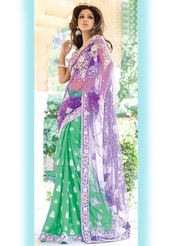 Indian Embroidered Saree