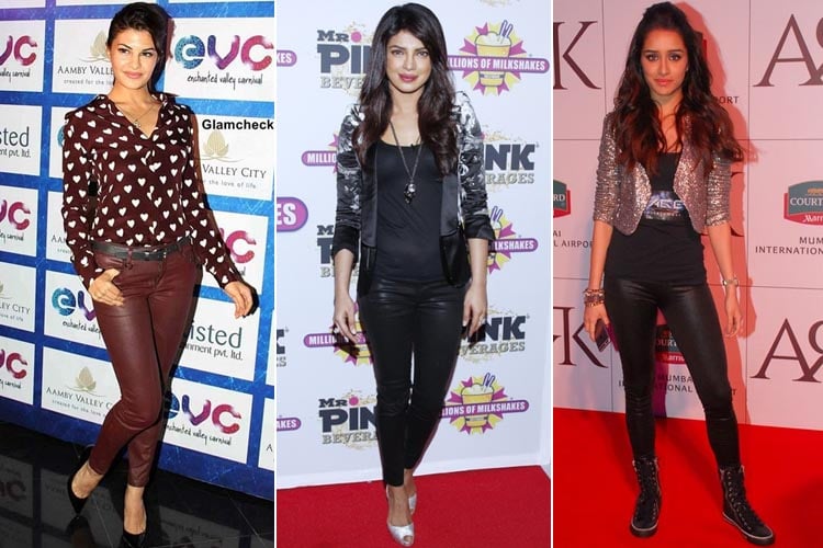 Celebrities in Leather Pants