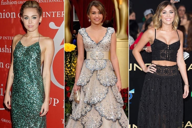 Miley Cyrus Best Red Carpet Dresses