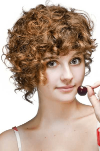 The Asymmetrical Short Curly Hairstyle