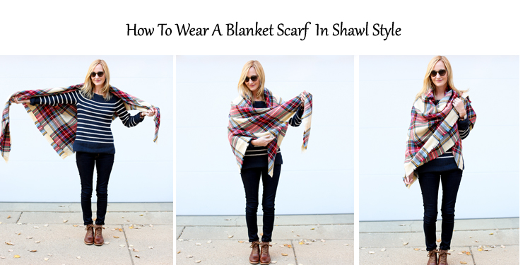 Wear as a Shawl with Blanket Scarf