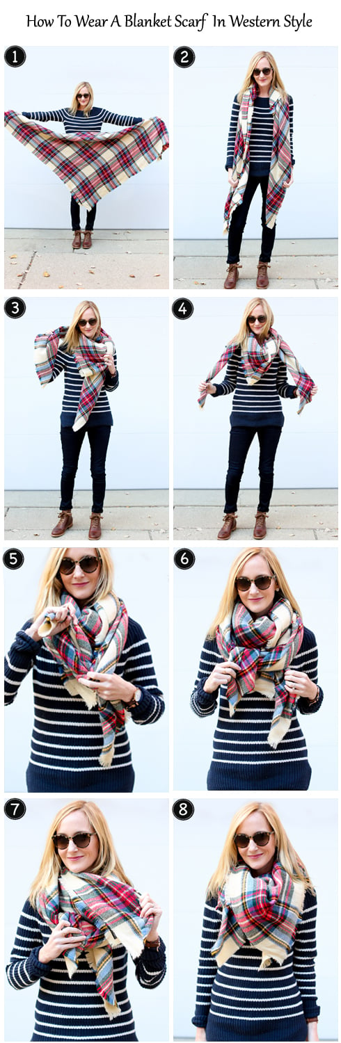 Western Style with Blanket Scarf