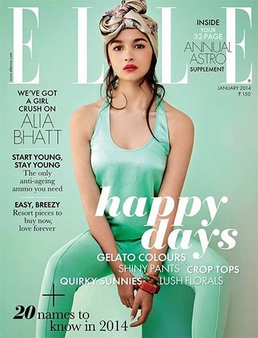 Alia Bhatt on Elle magazine cover