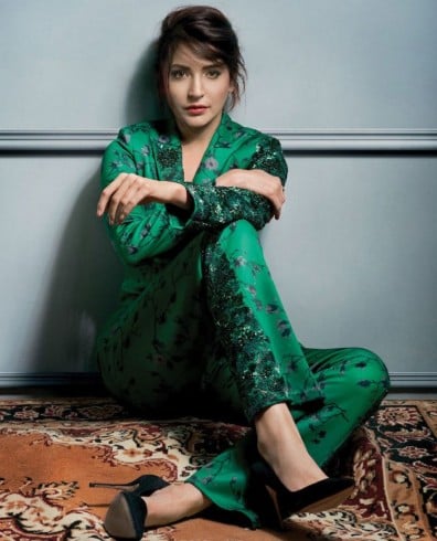 Anushka Sharma in green printed suit