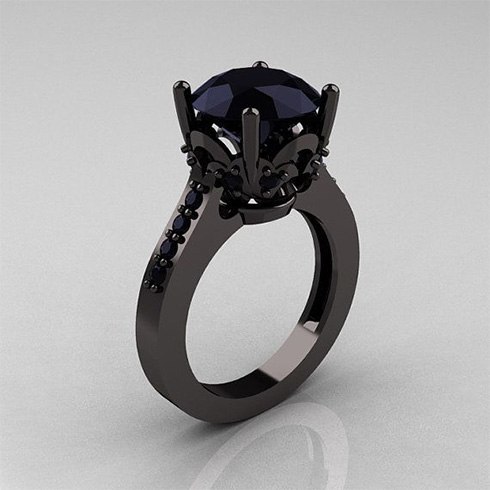 Black diamond ring