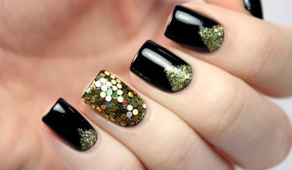 Black Nail Art Designs