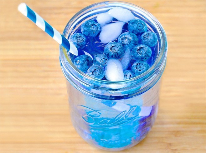 Blueberries Infused Water