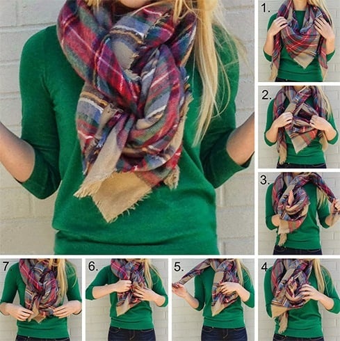 Braid Style with Blanket Scarf