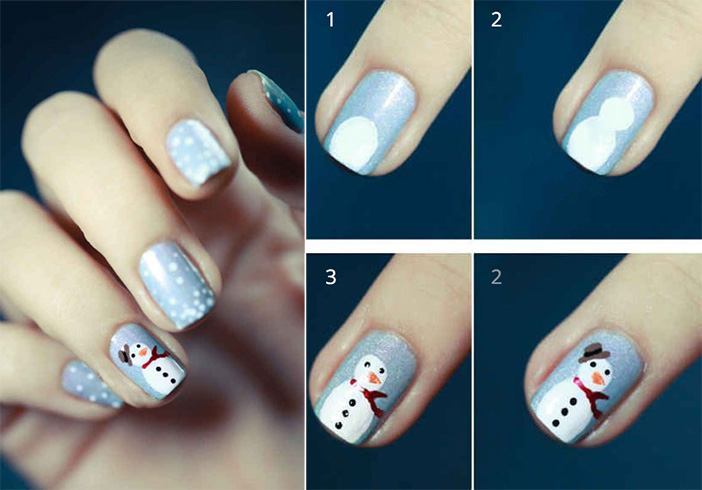 Frosty The Snowman Nails