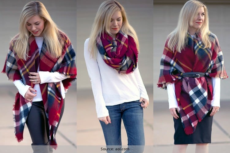 How To Wear a Blanket Scarf