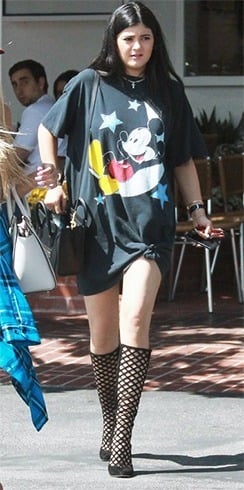 Kylie in oversized t-shirt
