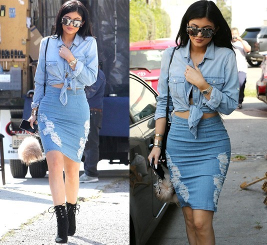 Kylie in Denim On Denim