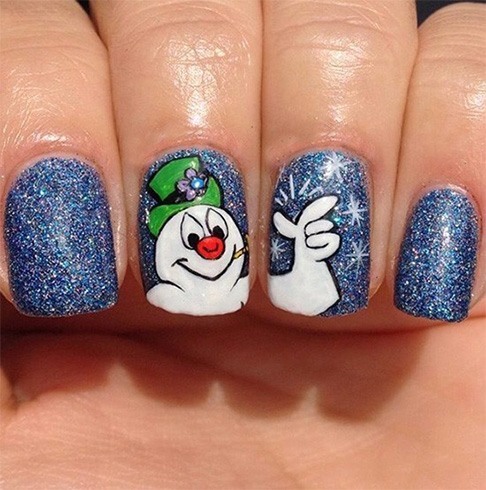 Frosty Nail Art for Winter