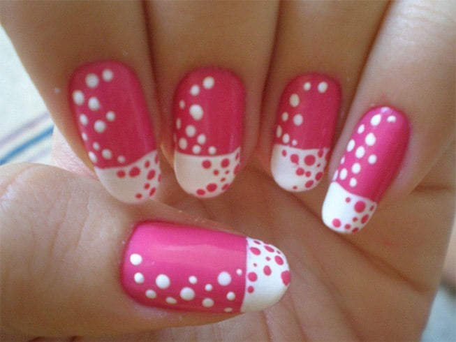 Pink and White Long Nail Ideas