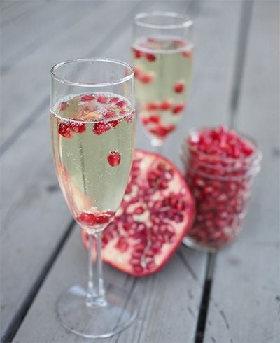 Pomegranate Seeds In Water