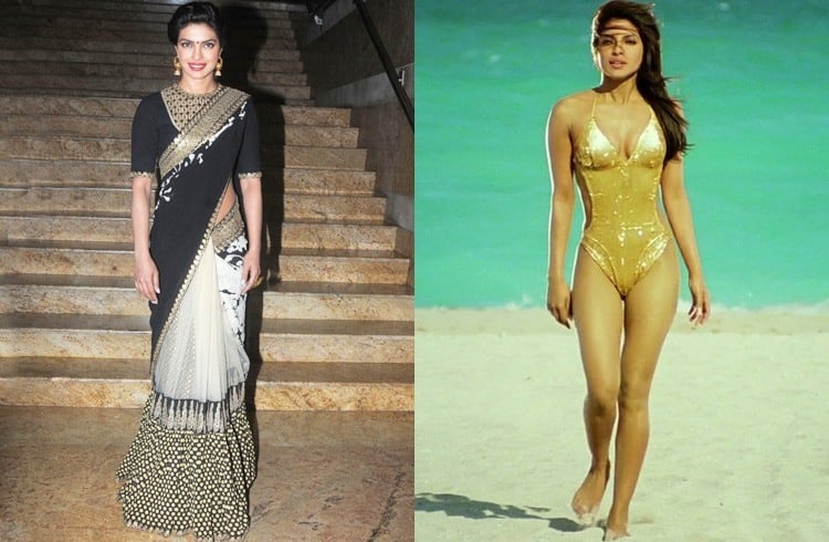 Priyanka Chopra in Saree and Bikini