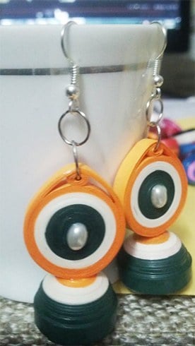 Tri Colour Earrings