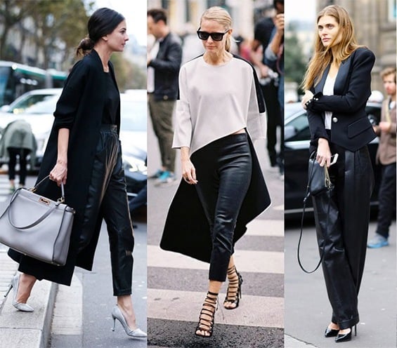 ways to wear leather pants