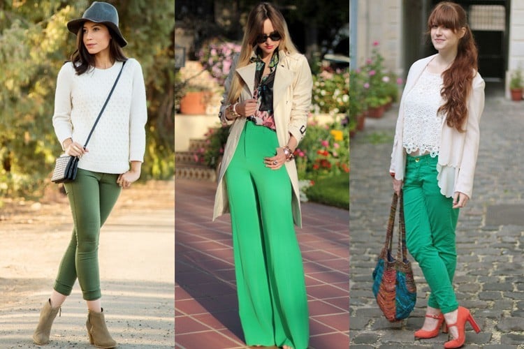 what to wear with green pants