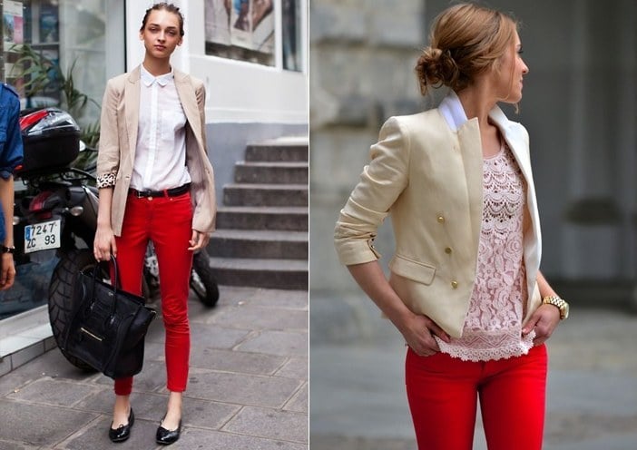 Best ways to wear red pants outfits