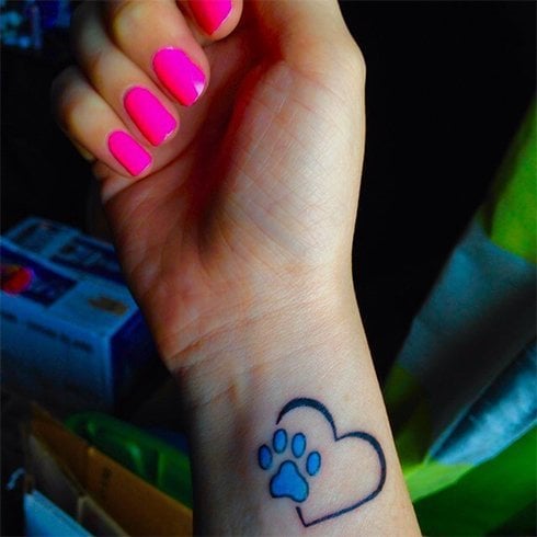 Heart Paw Tattoos for Girls Heart Paw Tattoos for Girls