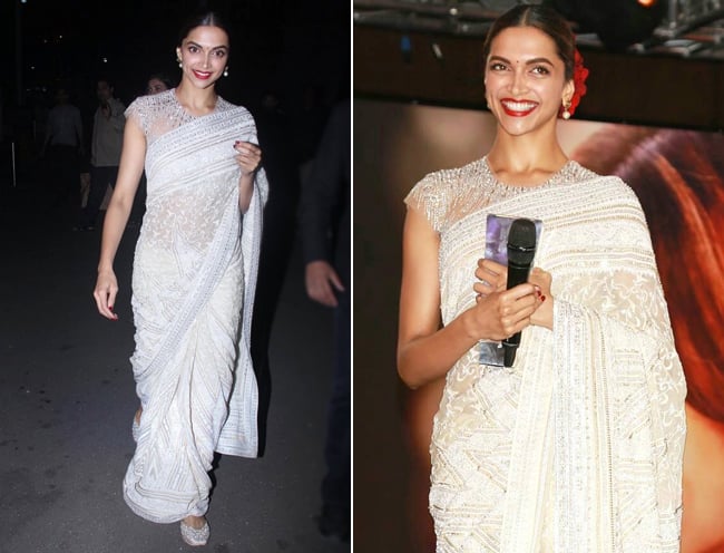 Deepika Padukone Abu Jani Sandeep Khosla saree