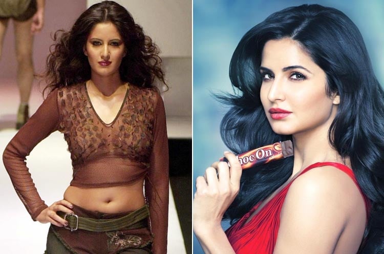 Katrina Kaif then and now