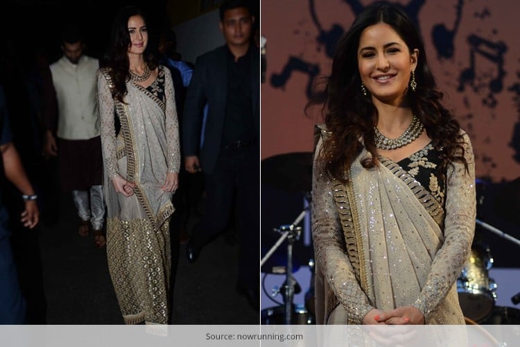 Katrina In Sabyasachi Saree For Kala Ghoda Arts Festival, 2016 Katrina In Sabyasachi Saree For Kala Ghoda Arts Festival, 2016