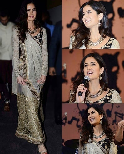 Katrina in Sabyasachi Sarees