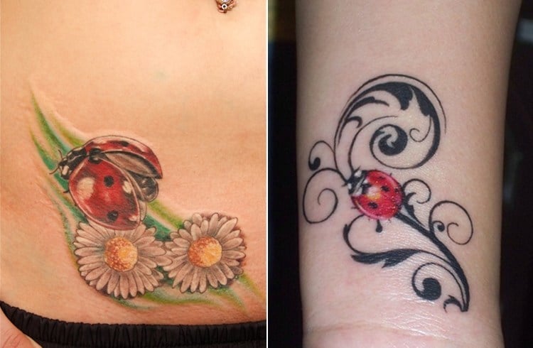 Ladybug Tattoo Designs