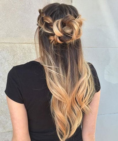 Ombre Braid and Bun