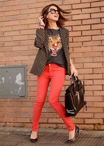 Red Pants Outfit for womens