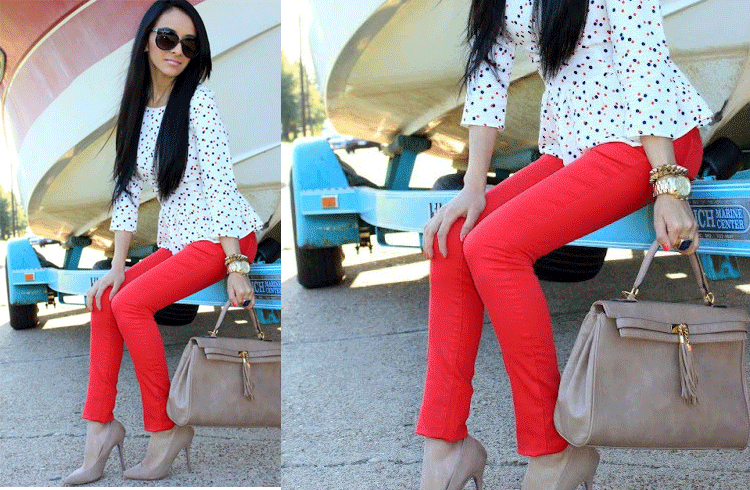 Woman in red long sleeve shirt and brown pants standing beside white wall  during daytime photo  Free Dominican republic Image on Unsplash