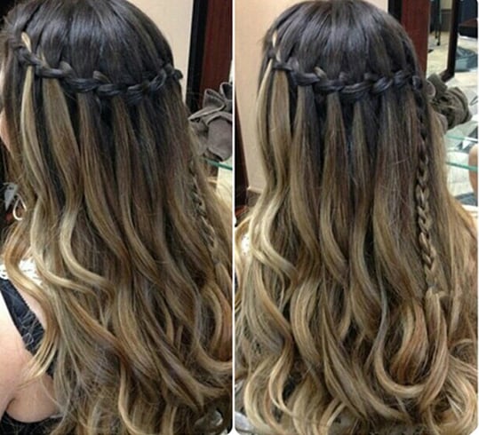 Waterfall Braid Hairstyle