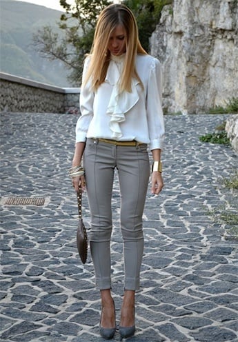 NAVY BLUE AND GRAY SHIRT AND PANT COMBO