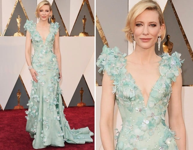 Cate Blanchett at Oscars 2016 red carpet