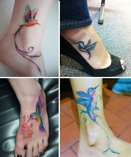 Colorful Hummingbird Tattoos Ideas