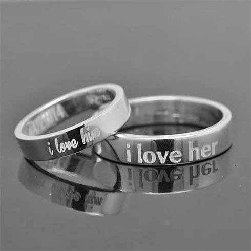 Couple promise ring set