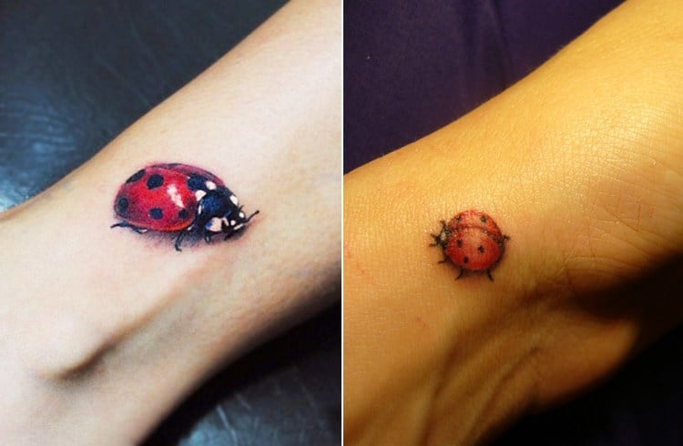 Cute Ladybug Tattoo Designs