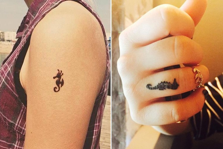 Small Seahorse Tattoo Designs