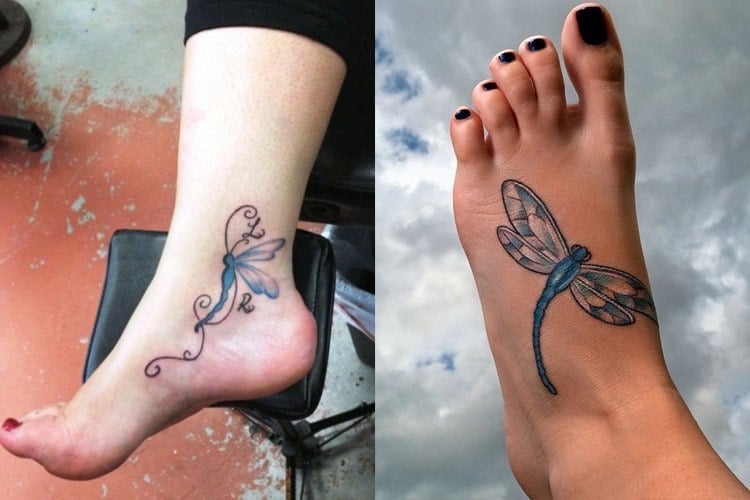 Dragonfly Tattoo on Foot