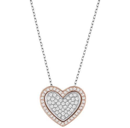 Heart shaped jewelry on valentines day