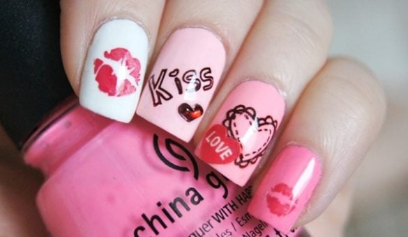 kiss nail art